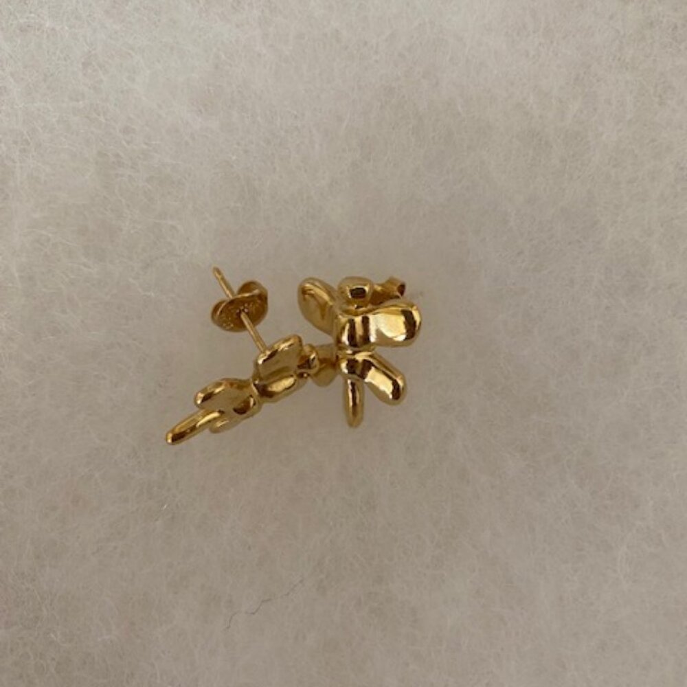 18k gold plated Dragonfly Earrings NEW - Picture 3 of 5